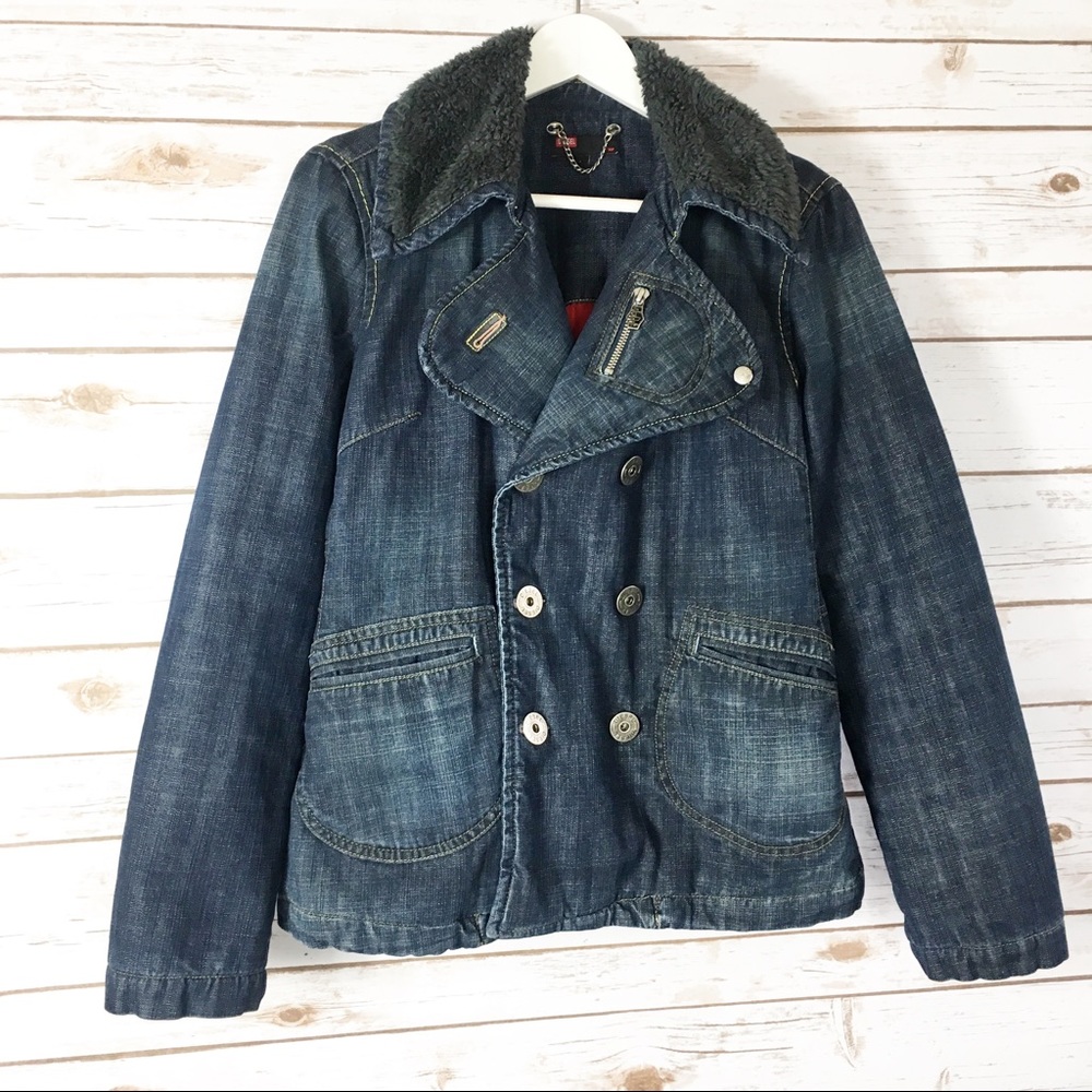[ Diesel ] Jean Double Breast Jacket Size L